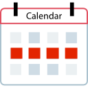 Calendar with week highlighted