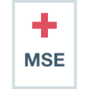 Paper with red medical cross and MSE text